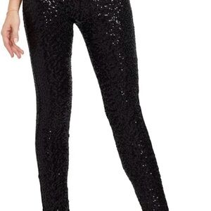 Tipsy Elves Black Sequin Skinny Pants